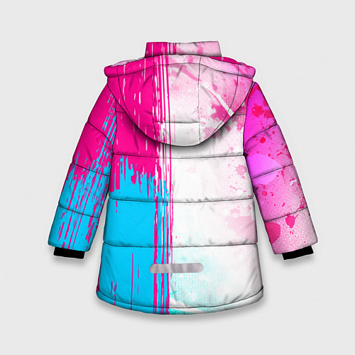 Зимняя куртка для девочки Chelsea neon gradient style по-вертикали / 3D-Черный – фото 2