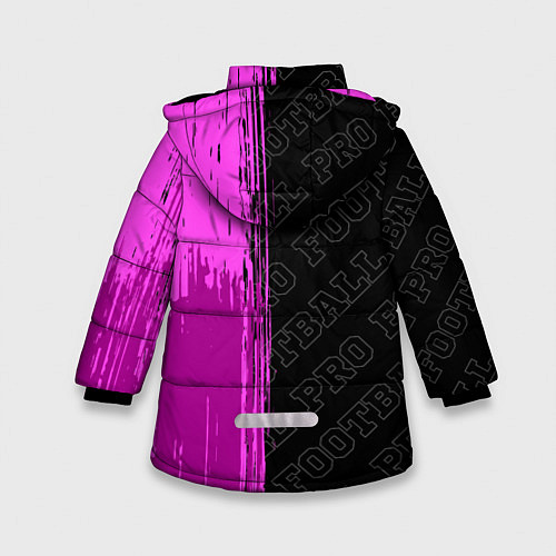 Зимняя куртка для девочки Liverpool pro football по-вертикали / 3D-Черный – фото 2