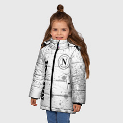 Куртка зимняя для девочки Napoli sport на светлом фоне вертикально, цвет: 3D-черный — фото 2
