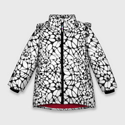 Зимняя куртка для девочки Абстрактный узор из звезд