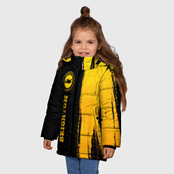 Куртка зимняя для девочки Brighton - gold gradient по-вертикали, цвет: 3D-черный — фото 2
