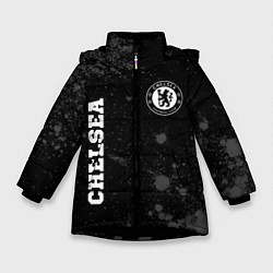 Куртка зимняя для девочки Chelsea sport на темном фоне вертикально, цвет: 3D-черный