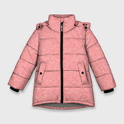 Зимняя куртка для девочки Текстурный бледно-красный