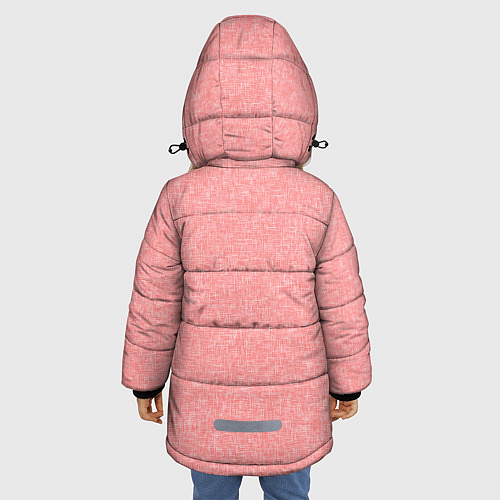 Зимняя куртка для девочки Текстурный бледно-красный / 3D-Красный – фото 4