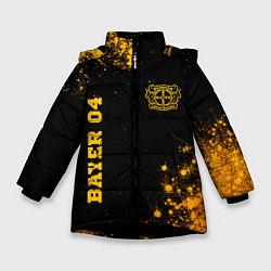 Зимняя куртка для девочки Bayer 04 - gold gradient вертикально