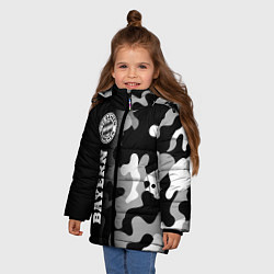Куртка зимняя для девочки Bayern sport на темном фоне по-вертикали, цвет: 3D-черный — фото 2