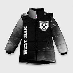 Зимняя куртка для девочки West Ham sport на темном фоне вертикально