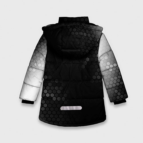 Зимняя куртка для девочки Hoffenheim sport на темном фоне по-вертикали / 3D-Черный – фото 2