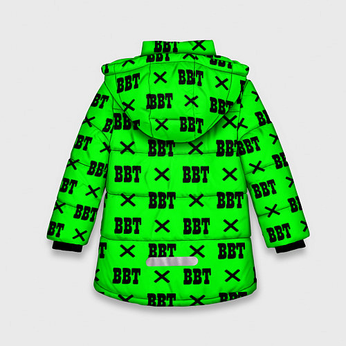 Зимняя куртка для девочки BBT logo green steel / 3D-Черный – фото 2