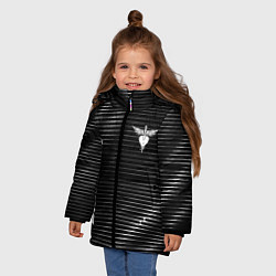 Куртка зимняя для девочки Bon Jovi metal rock lines, цвет: 3D-черный — фото 2