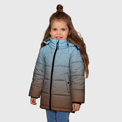 Куртка зимняя для девочки Текстура градиент, цвет: 3D-черный — фото 2
