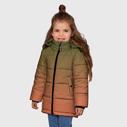 Куртка зимняя для девочки Абстрактный градиент, цвет: 3D-красный — фото 2