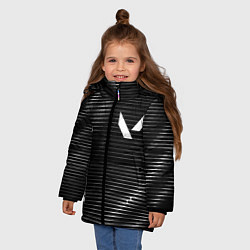 Куртка зимняя для девочки Valorant metal game lines, цвет: 3D-черный — фото 2
