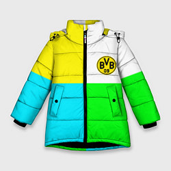 Куртка зимняя для девочки Borussia color cport, цвет: 3D-черный