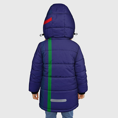 Зимняя куртка для девочки Olympique lyonnais / 3D-Красный – фото 4