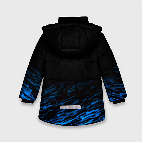 Зимняя куртка для девочки Napoli fc club texture / 3D-Светло-серый – фото 2