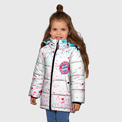 Куртка зимняя для девочки Баерн Мюнхен, цвет: 3D-черный — фото 2