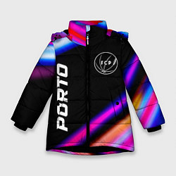 Куртка зимняя для девочки Porto speed game lights, цвет: 3D-черный