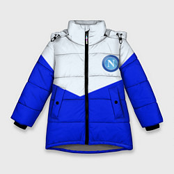 Куртка зимняя для девочки Napoli fc geometry, цвет: 3D-светло-серый