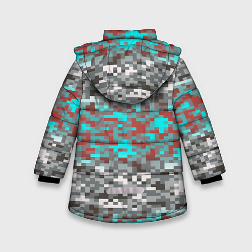 Зимняя куртка для девочки PUBG милитари / 3D-Красный – фото 2