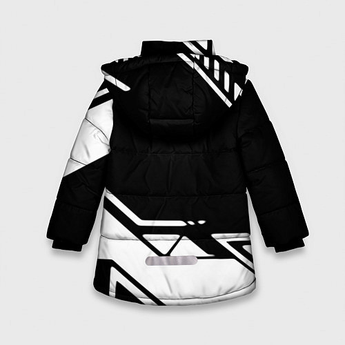 Зимняя куртка для девочки Mercedes bens geometry / 3D-Красный – фото 2