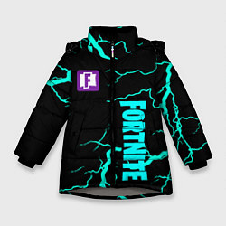 Куртка зимняя для девочки Fortnite storm games, цвет: 3D-светло-серый