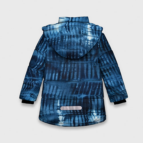 Зимняя куртка для девочки Японская абстракция шибори / 3D-Черный – фото 2