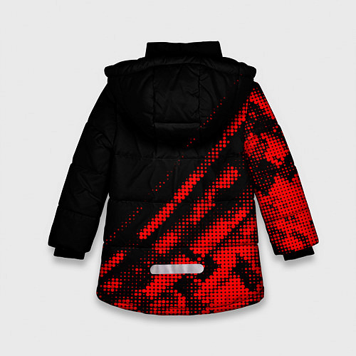 Зимняя куртка для девочки Lifan sport grunge / 3D-Красный – фото 2
