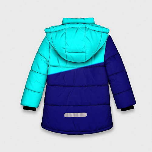 Зимняя куртка для девочки Манчестер сити геометрия спорт / 3D-Черный – фото 2