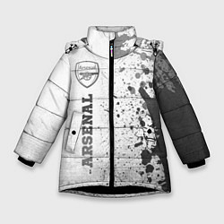 Зимняя куртка для девочки Arsenal - white gradient по-вертикали