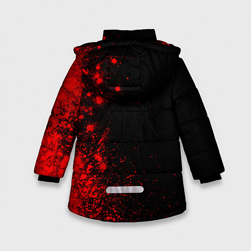 Зимняя куртка для девочки Benfica - red gradient по-вертикали / 3D-Черный – фото 2