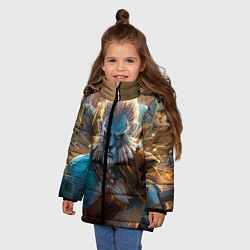 Куртка зимняя для девочки Phantom Lancer, цвет: 3D-черный — фото 2
