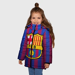 Куртка зимняя для девочки Barcelona, цвет: 3D-черный — фото 2