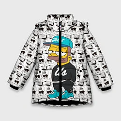 Куртка зимняя для девочки Bart Just Us, цвет: 3D-черный