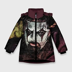 Куртка зимняя для девочки Slipknot Face, цвет: 3D-черный