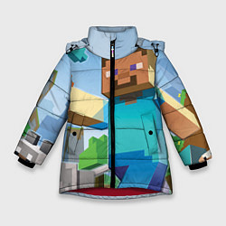 Куртка зимняя для девочки Minecraft World, цвет: 3D-красный