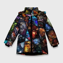Куртка зимняя для девочки Dota 2: All Pick, цвет: 3D-черный