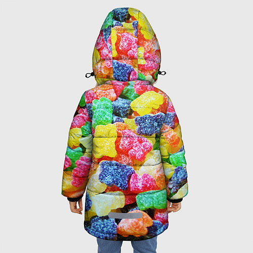 Зимняя куртка для девочки Мармеладные мишки / 3D-Красный – фото 4