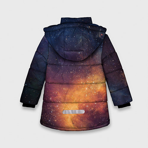 Зимняя куртка для девочки Космос / 3D-Светло-серый – фото 2