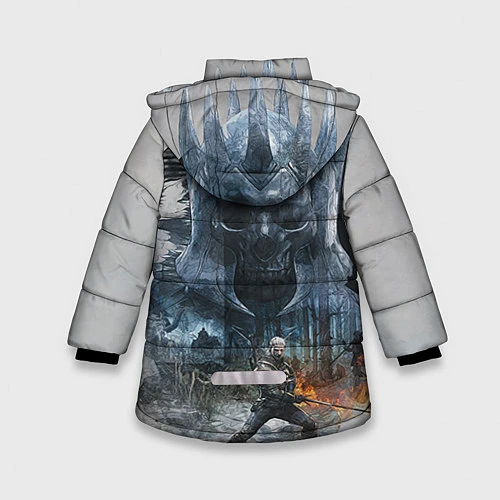 Зимняя куртка для девочки Witcher / 3D-Черный – фото 2
