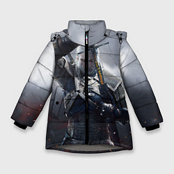 Куртка зимняя для девочки Геральт, цвет: 3D-светло-серый