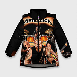 Куртка зимняя для девочки Metallica Band, цвет: 3D-светло-серый