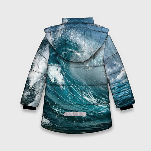 Зимняя куртка для девочки Волна / 3D-Черный – фото 2