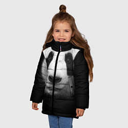 Куртка зимняя для девочки Взгляд панды, цвет: 3D-черный — фото 2