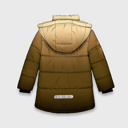 Зимняя куртка для девочки Взгляд медведя / 3D-Черный – фото 2