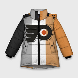 Куртка зимняя для девочки Philadelphia Flyers, цвет: 3D-светло-серый