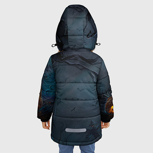 Зимняя куртка для девочки Тыква / 3D-Красный – фото 4