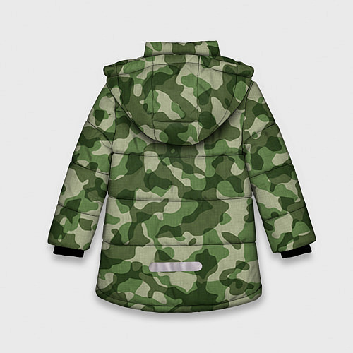 Зимняя куртка для девочки Хаки / 3D-Светло-серый – фото 2