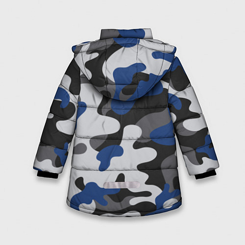 Зимняя куртка для девочки Зимний камуфляж / 3D-Черный – фото 2