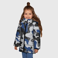 Куртка зимняя для девочки Зимний камуфляж, цвет: 3D-светло-серый — фото 2